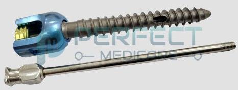  Titanium Fenestrated Poly Axial Screw, Length : 25mm, 30mm, 35mm, 40mm, 45mm, 50mm