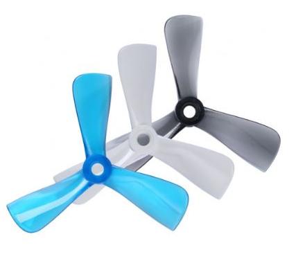 Polycarbonate Tri-Blades Propeller, Color : Transparent Grey, white, Transparent blue