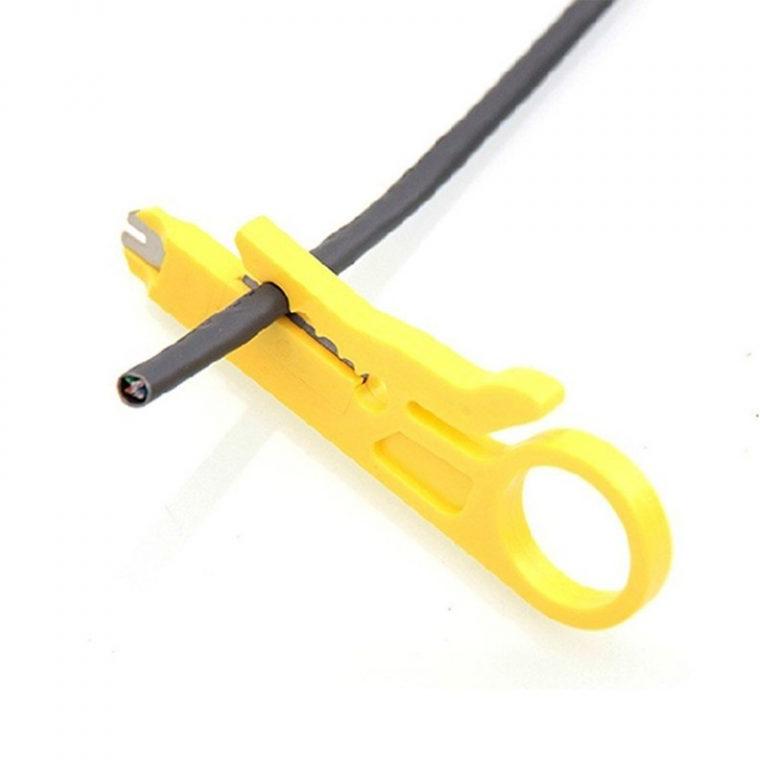 Wire Stripper Flat Nose Cable Cutter, Color : Yellow