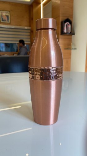 Plain Dolphin Copper Bottle, Storage Capacity : 1ltr