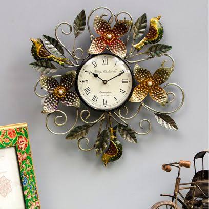 Iron Wall clocks, for Home, Office, Decoration, Glass Type : Mineral