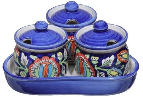 Ceramic Pickle Jar Set, Capacity : 250ml