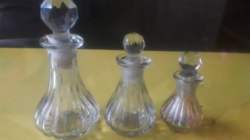 GBO ROUND GLASS PERFUME BOTTLE, Color : Transparent