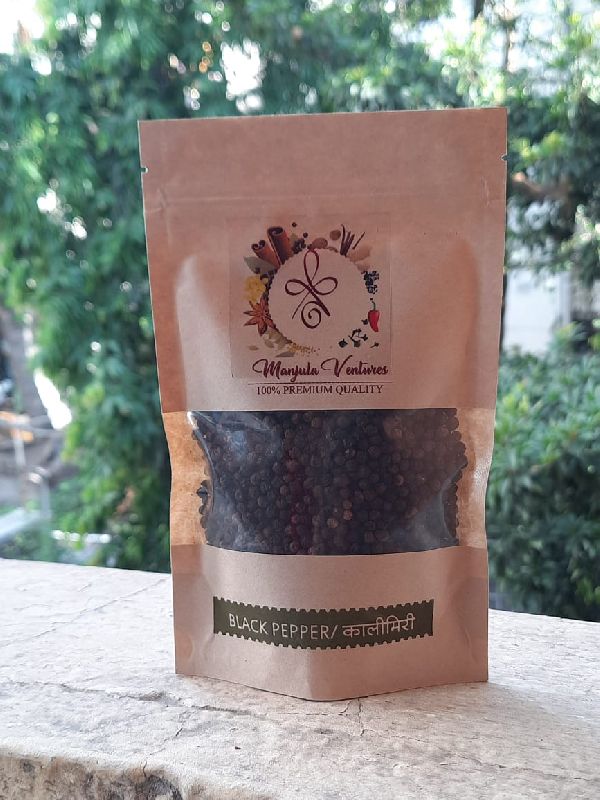 Manjula Ventures Raw Organic black pepper seeds, Packaging Type : Craft Paper