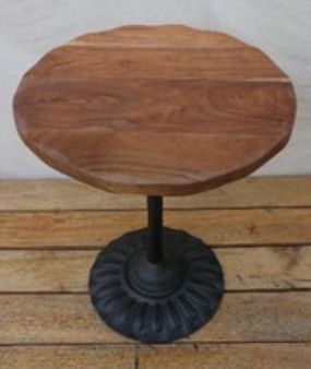Polished Plain Acacia Wood Table, Shape : Round