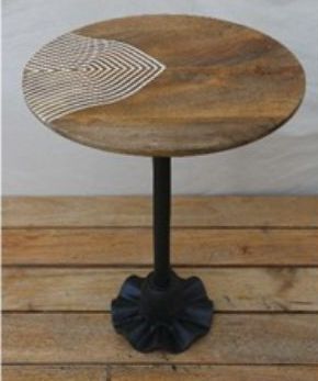 Polished Plain Mango Wood Table, Shape : Round