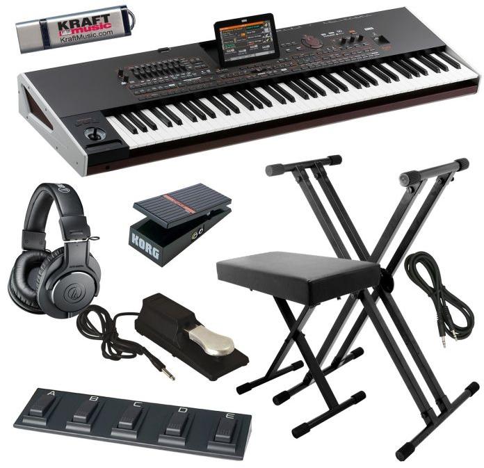 Korg PA4X 76 Note Professional Arranger Workstation Keyboard Plus Speaker System