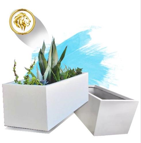 BLIS FRP Rectangular Planter Box, Color : White