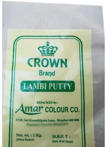 Crown Brand Lambi Putty, Packaging Size : 5 Kg, 1 Kg, Packaging Type : Packet