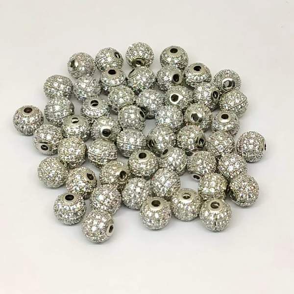 CZ Stone Balls, Size : 8mm