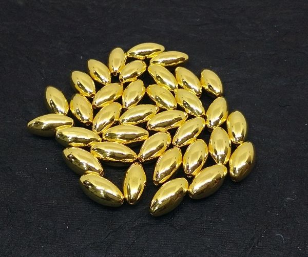 Gold Polished Acrylic Beads