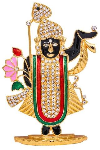 Divine Gifts Srinath Brass Statue, Size : 5.5 Inch