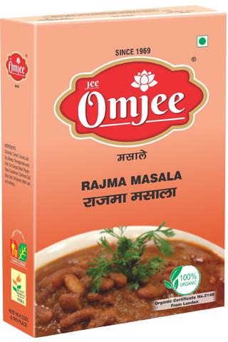 Omjee Organic Rajma Masala, for Cooking, Packaging Size : 100gm