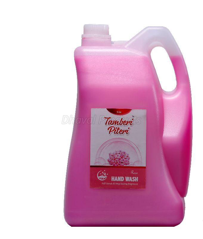 5 Ltr. Rose Hand Wash, Form : Liquid