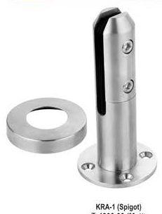 Klazovyn Stainless Steel Glass Railing Spigot, for Decoration, Color : Silver