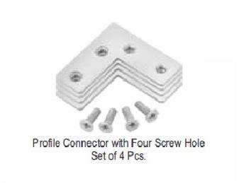 Profile Connector with Four Screw Hole