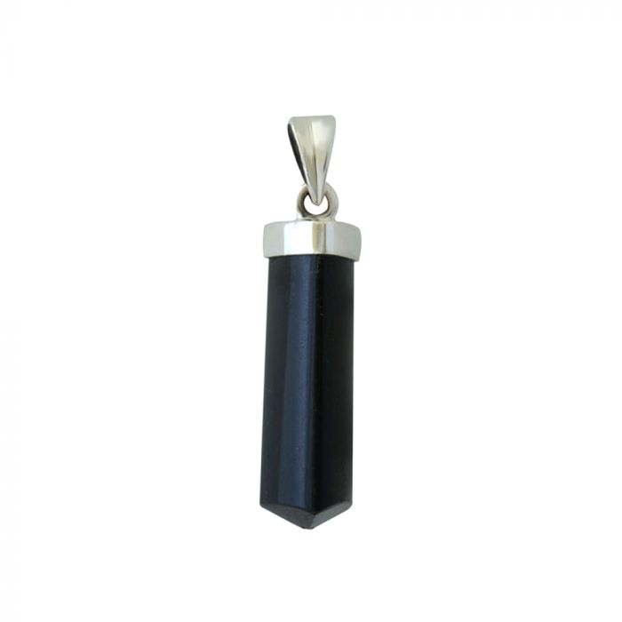 Black Tourmaline Pencil Pendant