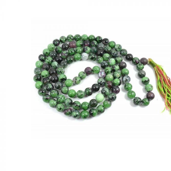 Ruby Zoisite Tasbih Beads Mala, Color : Multi