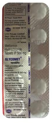Metformin Hydrochloride, Form : Tablet