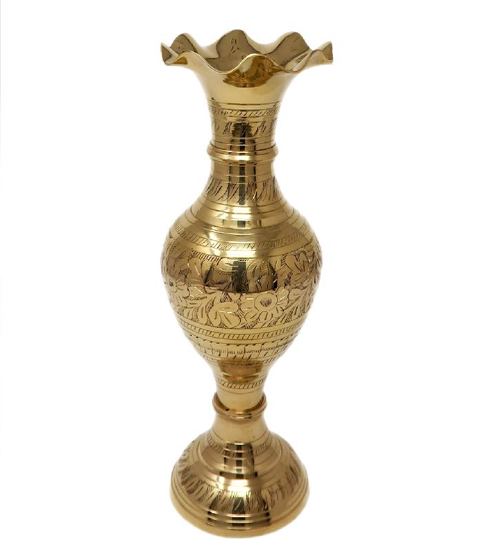 Polished Brass Flower Vase, for Decoration, Packaging Type : Carton Box