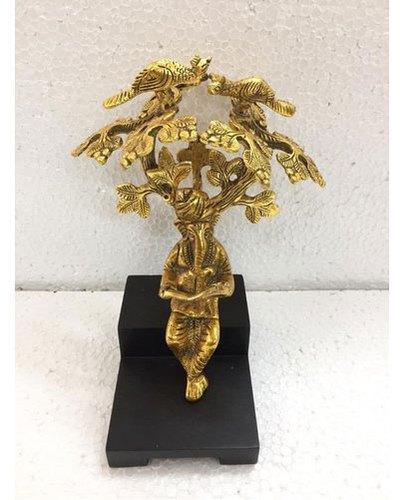 Aluminium Brass Ganesh Statue, Color : Golden (Gold Plated)