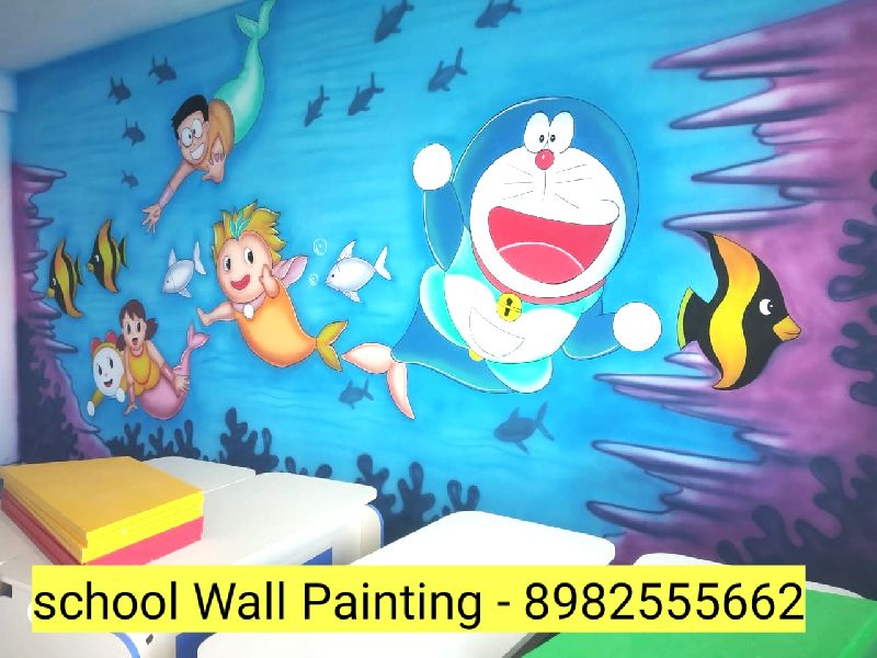 Colour play school wall painting artist , play school cartoon painting - Rk  fine art, Indore, Madhya Pradesh