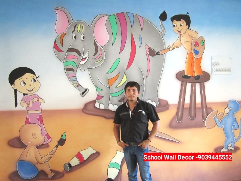 Colour play school wall painting artist , play school cartoon painting - Rk  fine art, Indore, Madhya Pradesh