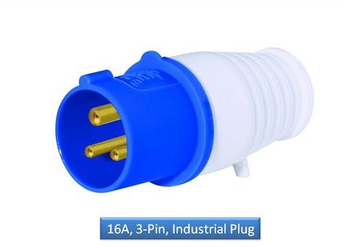 Sunrise Plastic Industrial Plug And Socket, Rated Voltage : 220 V