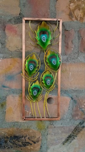 Peacock leaf wall decor