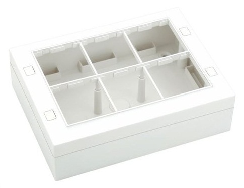 ORASLE SQUARE ABS Modular Electrical Box, Color : White