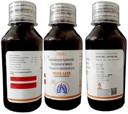 VOICE CARE cough Syrup, Bottle Size : 100 ml