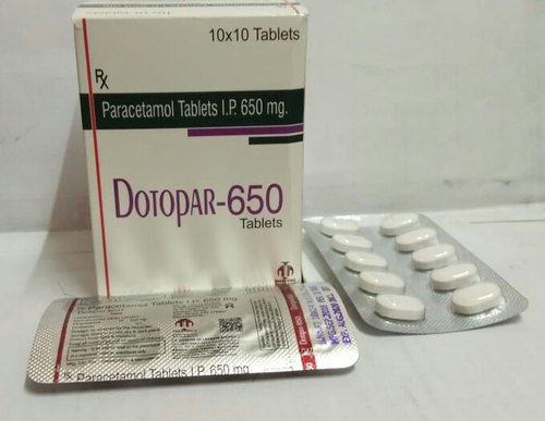 DOTOPAR-650 Paracetamol Tablets IP, Packaging Type : 10X10 Tablet