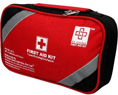 Rectangle St Johns Travel First Aid Kit, Size : 20x15x8, Color : Red at ...