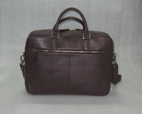 Adel International Plain Leather Executive Laptop Bags, Color : Dark Maroon