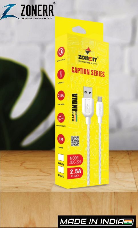 Pure Copper Zonerr Caption Series Data Cable At Best Price Inr 40