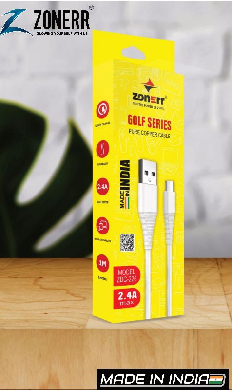 Zonerr Golf Series Data Cable, for Charging, Feature : Wide Capability