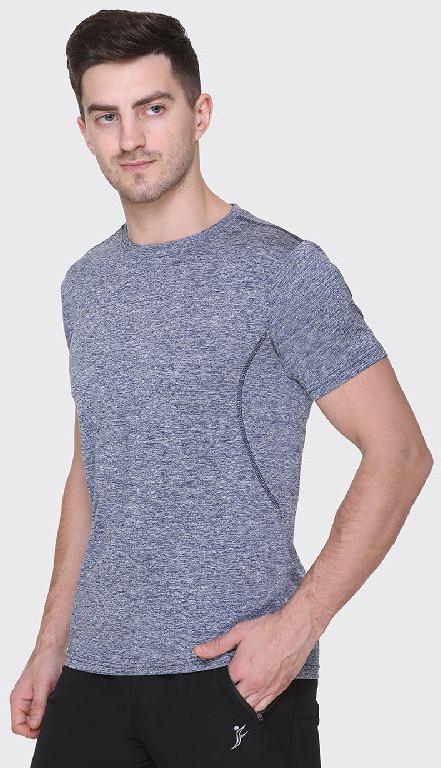 FINO Plain Polyester gents t shirt, Size : XL, M, XXL
