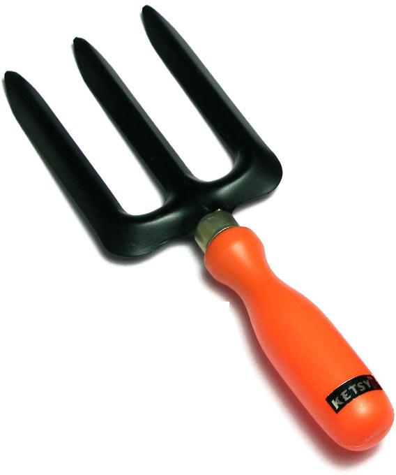 Plastic Ketsy 592 Gardening Fork, Color : Orange