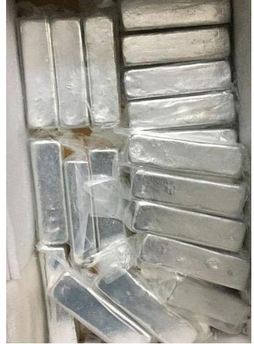 Rectangle Silver Solid Indium Ingot, Purity : 99.995%