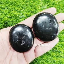 Polished Black Tourmaline Oval Stone