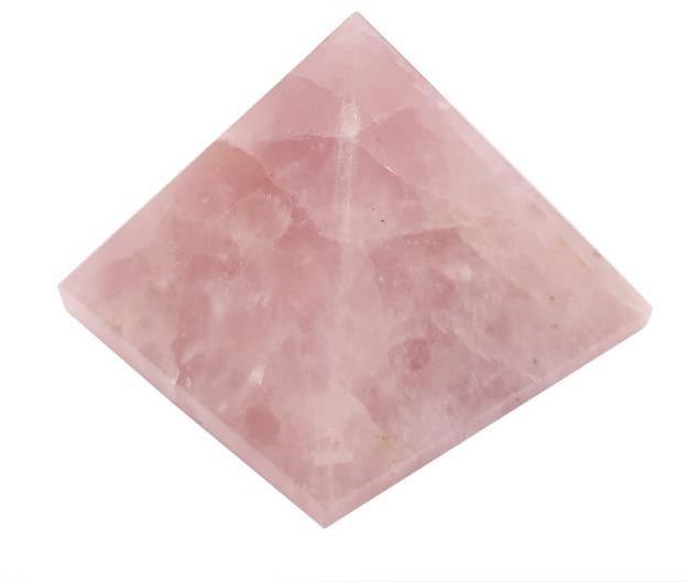 Polished Rose Quartz Pyramid Stone