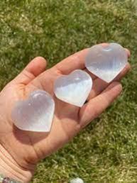 Selenite Heart Stone