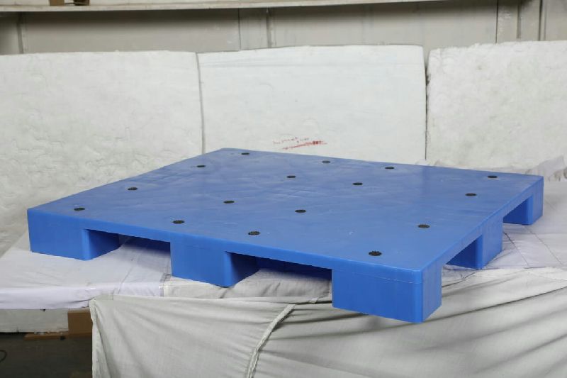 HDPF Plastic Pallets plain, Color : Blue