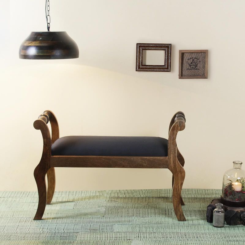 Wooden Cushion Bench Divan