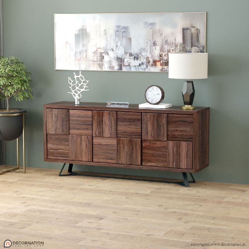 Wooden Sideboard, for Home Use, Industrial, Pattern : Plain, Printed