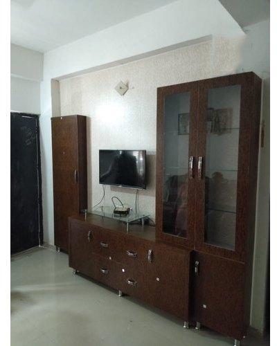 PVC TV Cabinet, Color : Brown