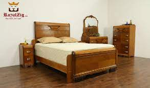 Antique Teak Wood Bedroom Set, Pattern : Solid