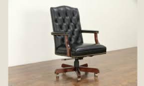 Antique Upholstered Swivel Office Chair