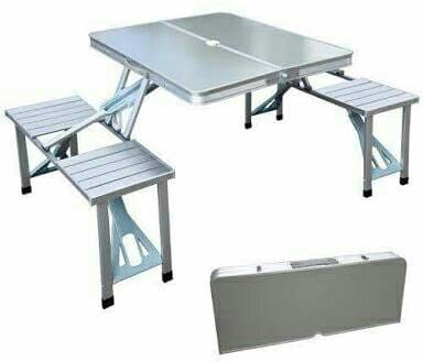 Rectangular Aluminium Picnic table, Color : Silver