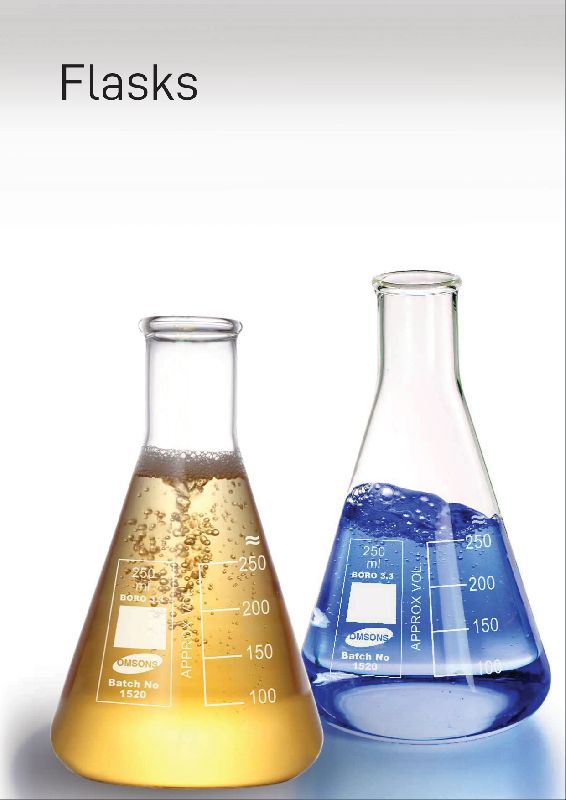 Omsons Glassware Laboratory Glass Flasks, Feature : Durable, Lite Weight